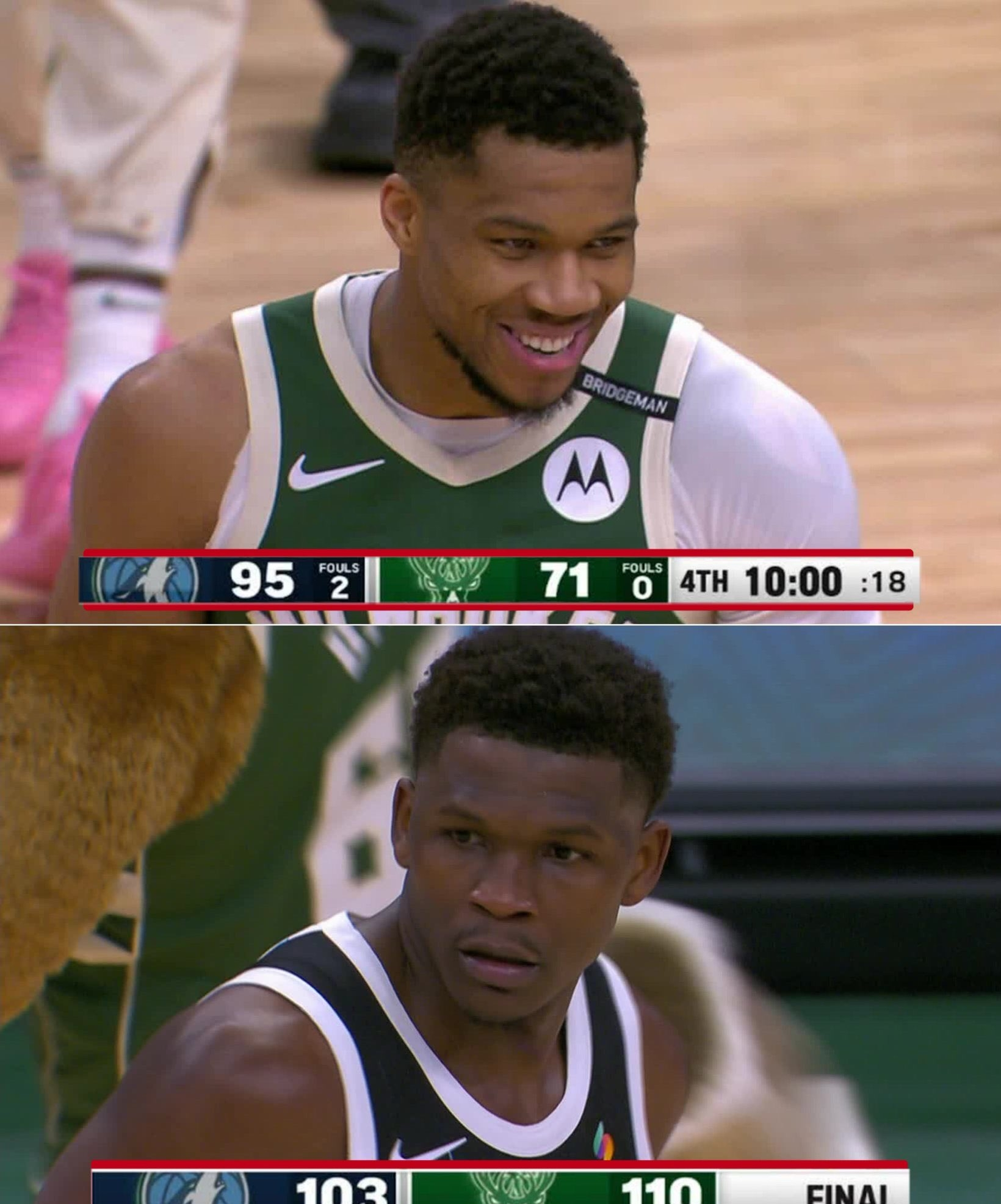 包含雄鹿核心连续砍分，球队士气高涨备战季后赛的词条